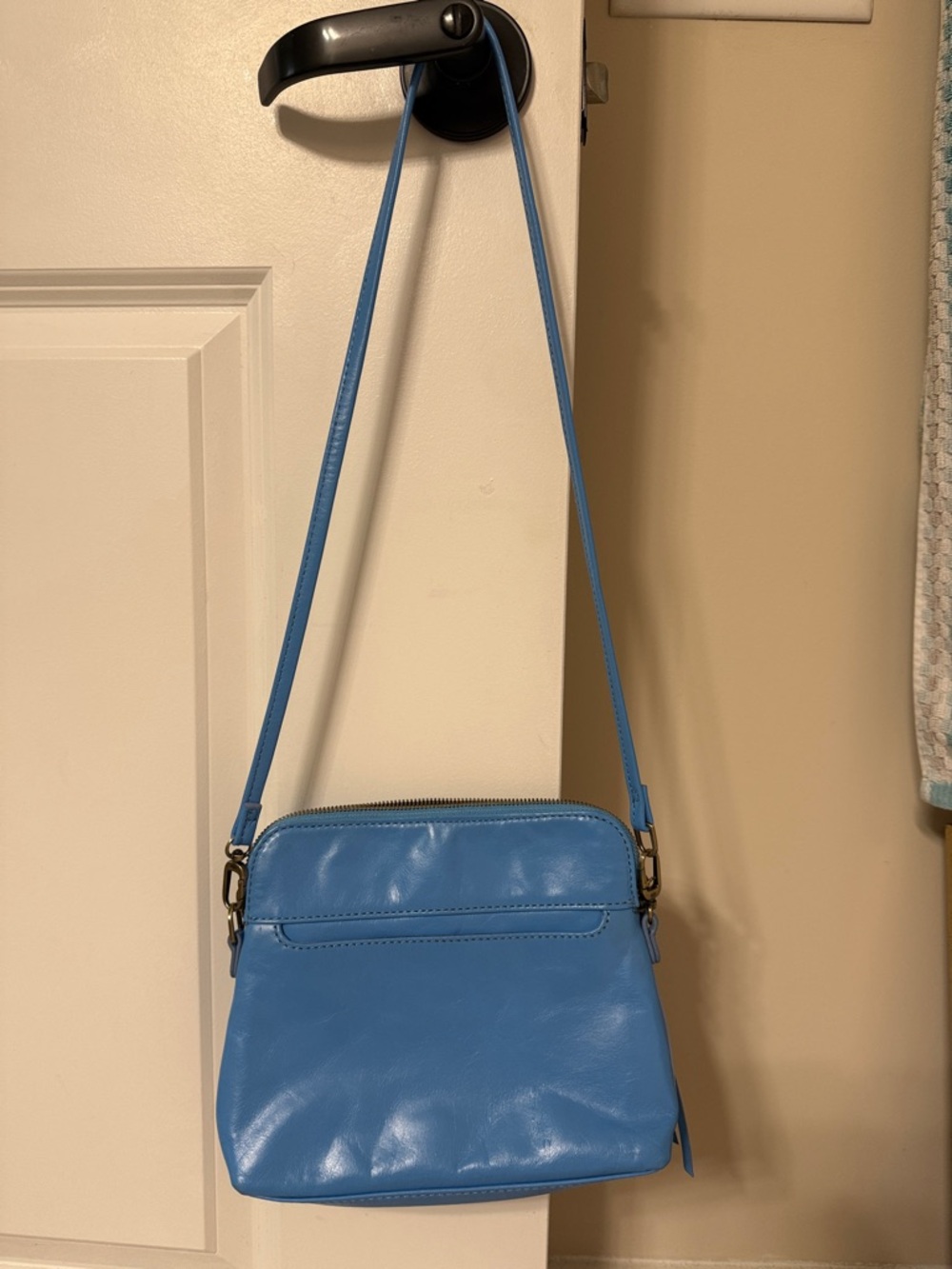 HOBO Sky Blue Leather Crossbody Bag